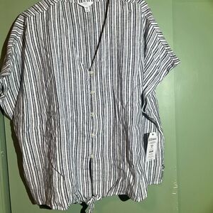 Striped Button-Up Shirt